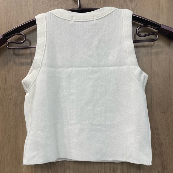 Miu Miu Cream Embossed Tank Top - Picture 8 of 8